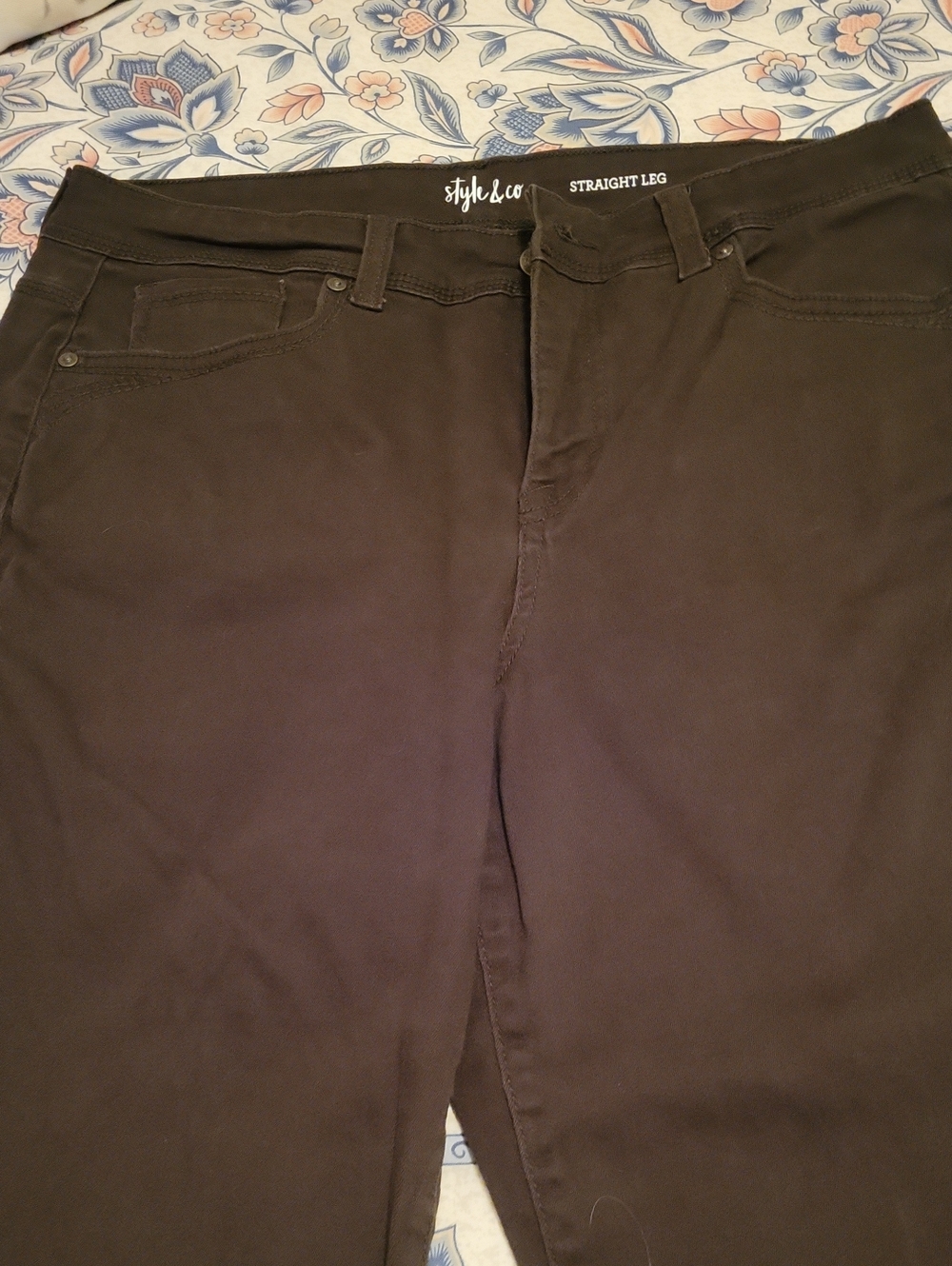 Style & Co. Women's Straight Leg Jeans in Dark Brown